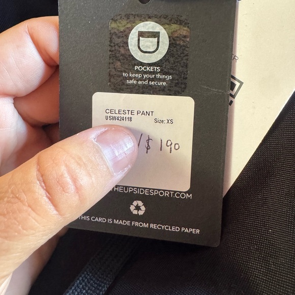 The Upside Celeste Black Track Pants with White Stripes New Size XSmall. - Picture 11 of 12